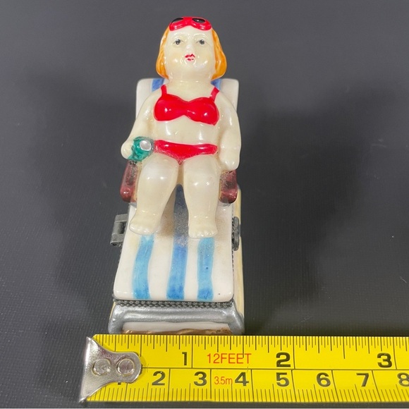 Vintage Swimsuit Figurine with Red Bikini - Picture 6 of 9